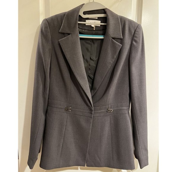 Calvin Klein: Grey Pant Suit - Size 4 - Picture 1 of 10